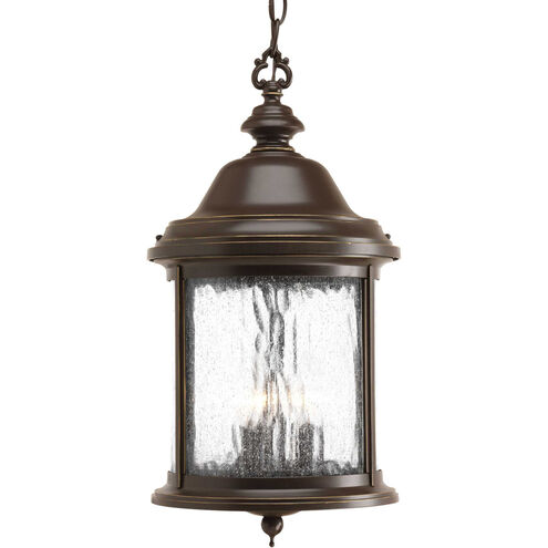 Renee 3 Light 10 inch Antique Bronze Outdoor Hanging Lantern
