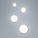 Dot LED 12 inch Stainless Steel Flush Mount Ceiling Light in 3500K, dweLED