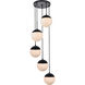 Eclipse 5 Light 18 inch Black Pendant Ceiling Light