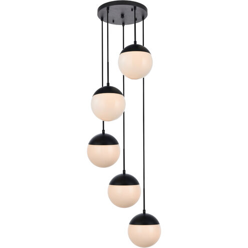 Eclipse 5 Light 18 inch Black Pendant Ceiling Light