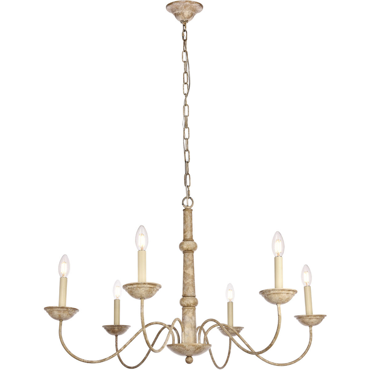 Merritt 6 Light 35 inch Weathered Dove Chandelier Ceiling Light