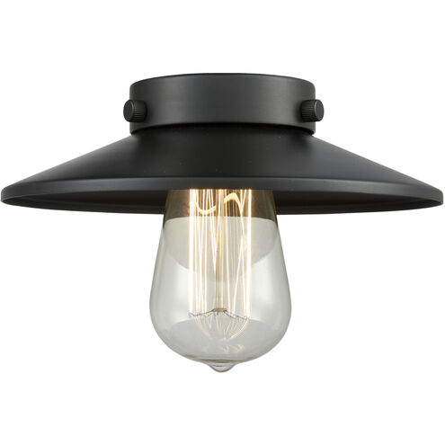 Nouveau Railroad 1 Light 8 inch Brushed Satin Nickel Mini Pendant Ceiling Light in Incandescent, Matte Black, Nouveau