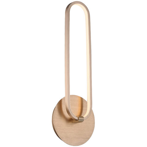 Charmed LED 3 inch Soft Gold Sconce Wall Light, dweLED