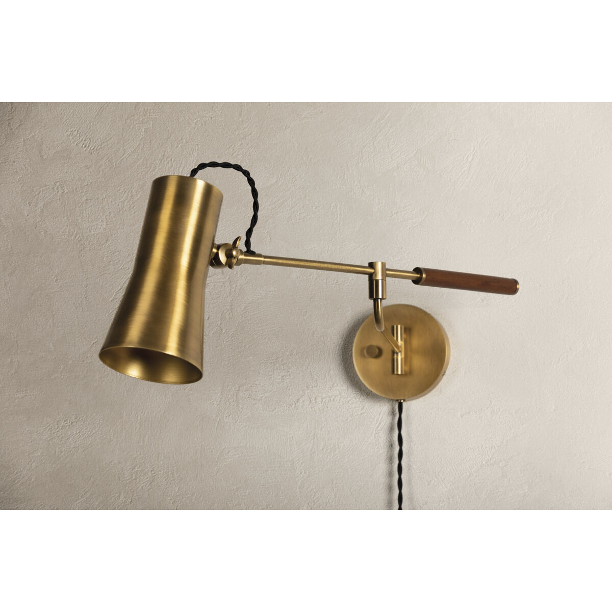 Novel 1 Light 4.75 inch Patina Brass Plug-in Sconce Wall Light