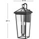 Estate Series Alford Place LED 26 inch Museum Black Outdoor Wall Mount Lantern