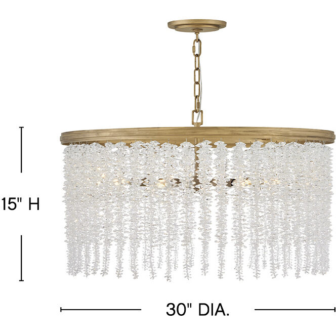 Rubina 6 Light 30 inch Burnished Gold Chandelier Ceiling Light