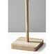 Ellis 150.00 watt Natural Floor Lamp Portable Light in White Textured Linen 