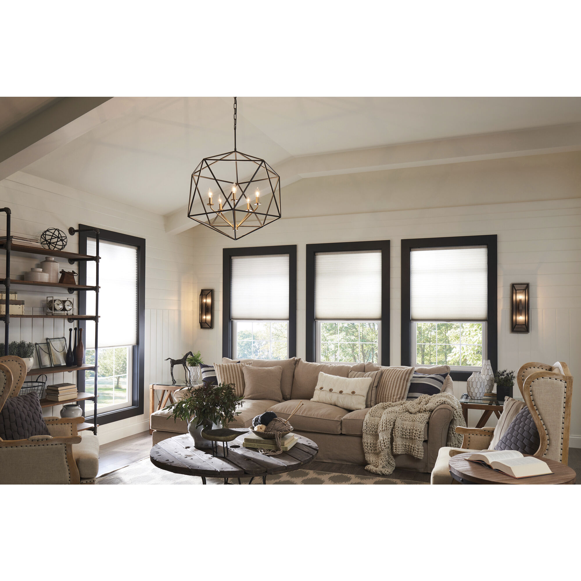 Astrid 5 Light 28 inch Metallic Matte Bronze with Deluxe Gold Indoor Chandelier Ceiling Light