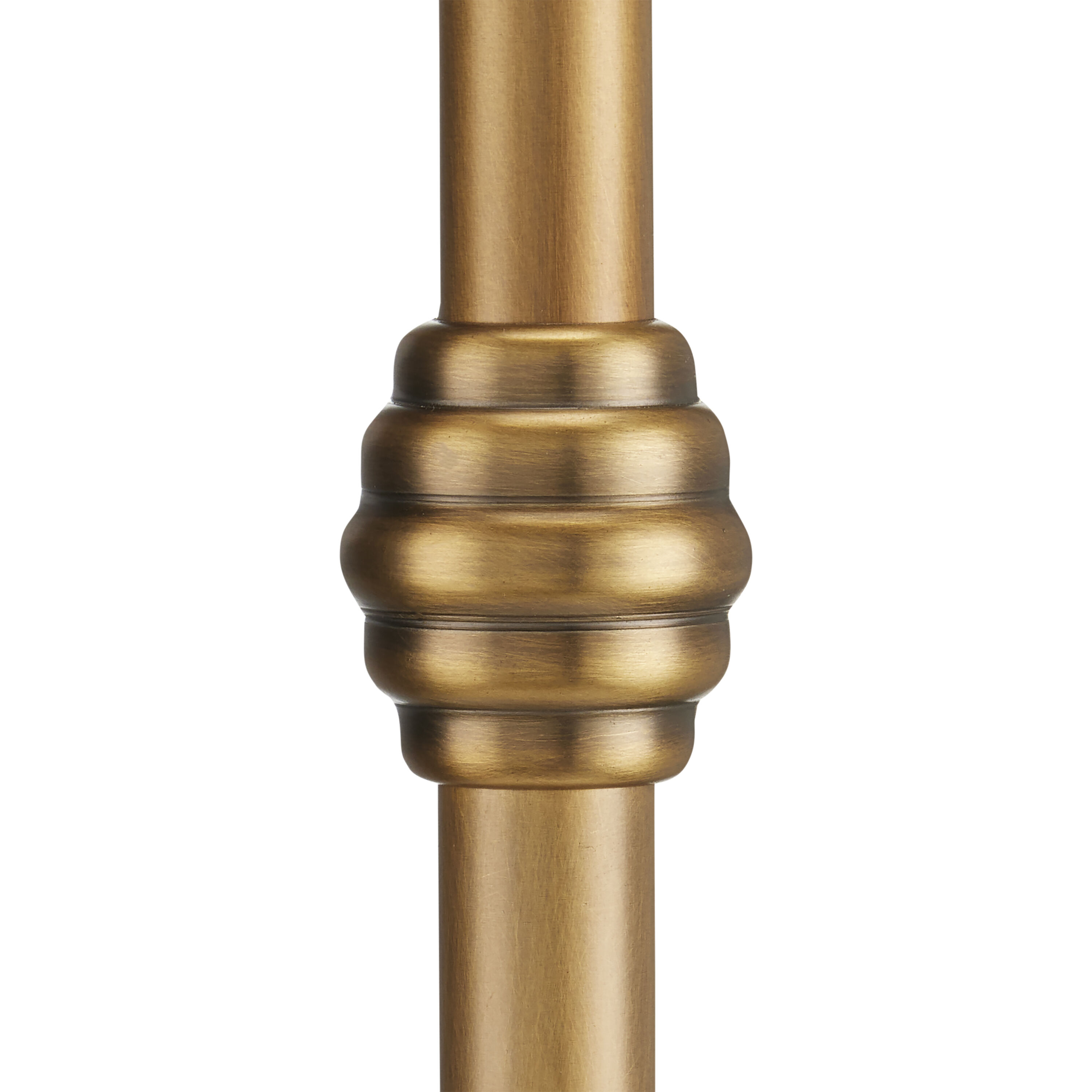 Caldwell 34.5 inch 25 watt Antique Brass and Clear Table Lamp Portable Light