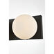 Jaylin 3 Light 22 inch Black Bath Sconce Wall Light