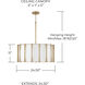 Bodie 4 Light 25 inch Matte Brass Pendant Ceiling Light