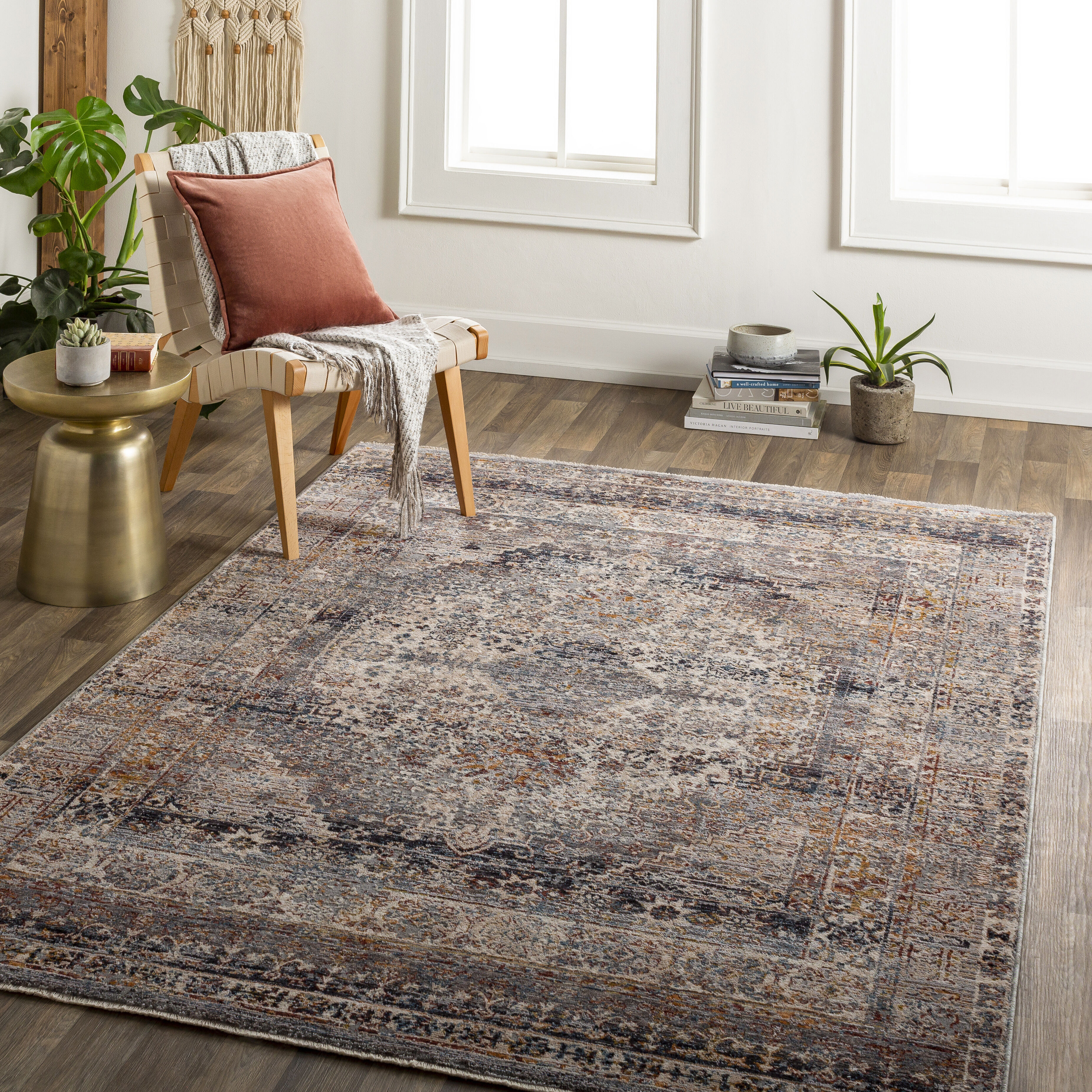 Arya 60 X 39 inch Taupe Rug, Rectangle