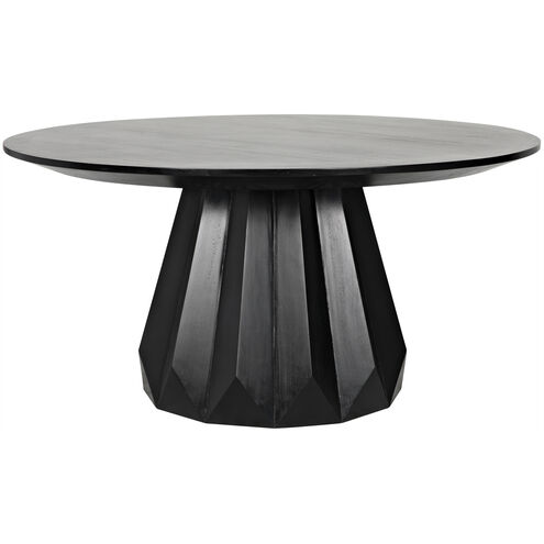 Brosche 60 X 60 inch Hand Rubbed Black Dining Table