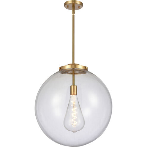 Franklin Restoration Beacon 1 Light 18 inch Satin Gold Pendant Ceiling Light in Incandescent, Clear