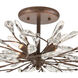 Trey 4 Light 28 inch Sunglow Bronze Semi Flush Mount Ceiling Light