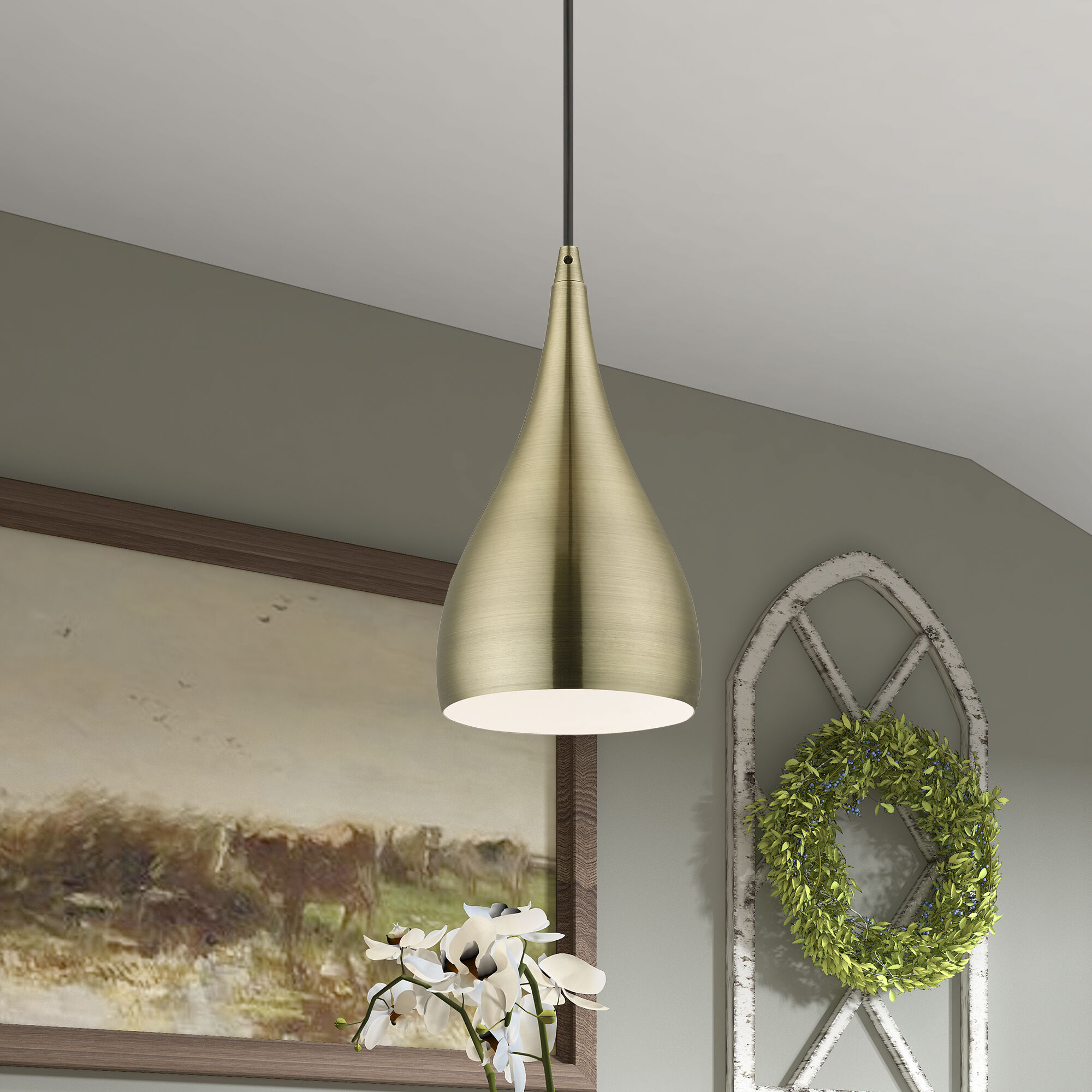 Antique brass ceiling pendant shop