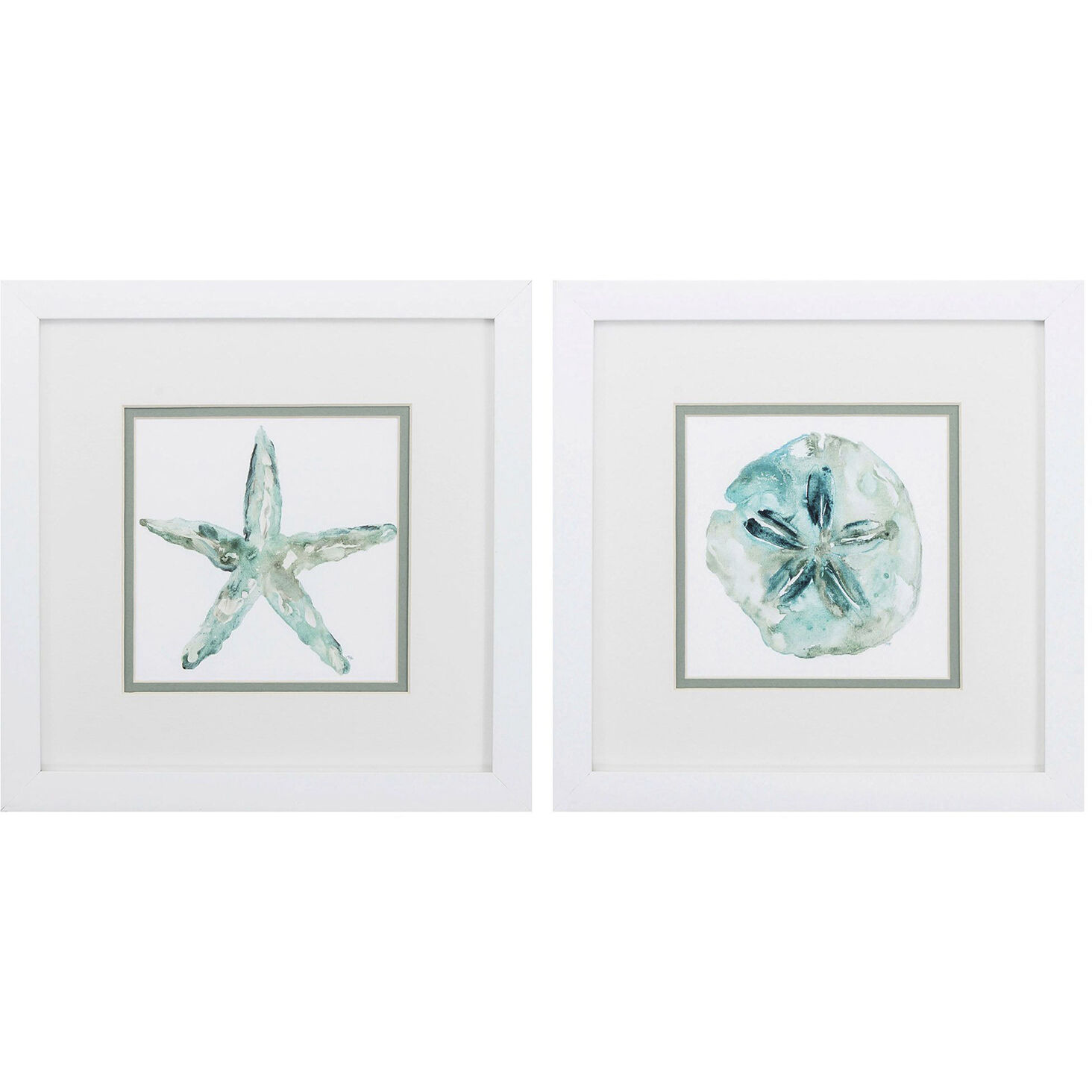Waterside Teal and Turquoise Framed Art, Propac
