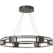 Aura 6 Light 28.9 inch Oil Rubbed Bronze Pendant Ceiling Light in Seeded Clear