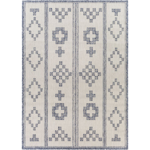 Tuareg 108 X 79 inch Tan/Pale Blue/Navy/Blue/Taupe/Off-White/Gray Rug