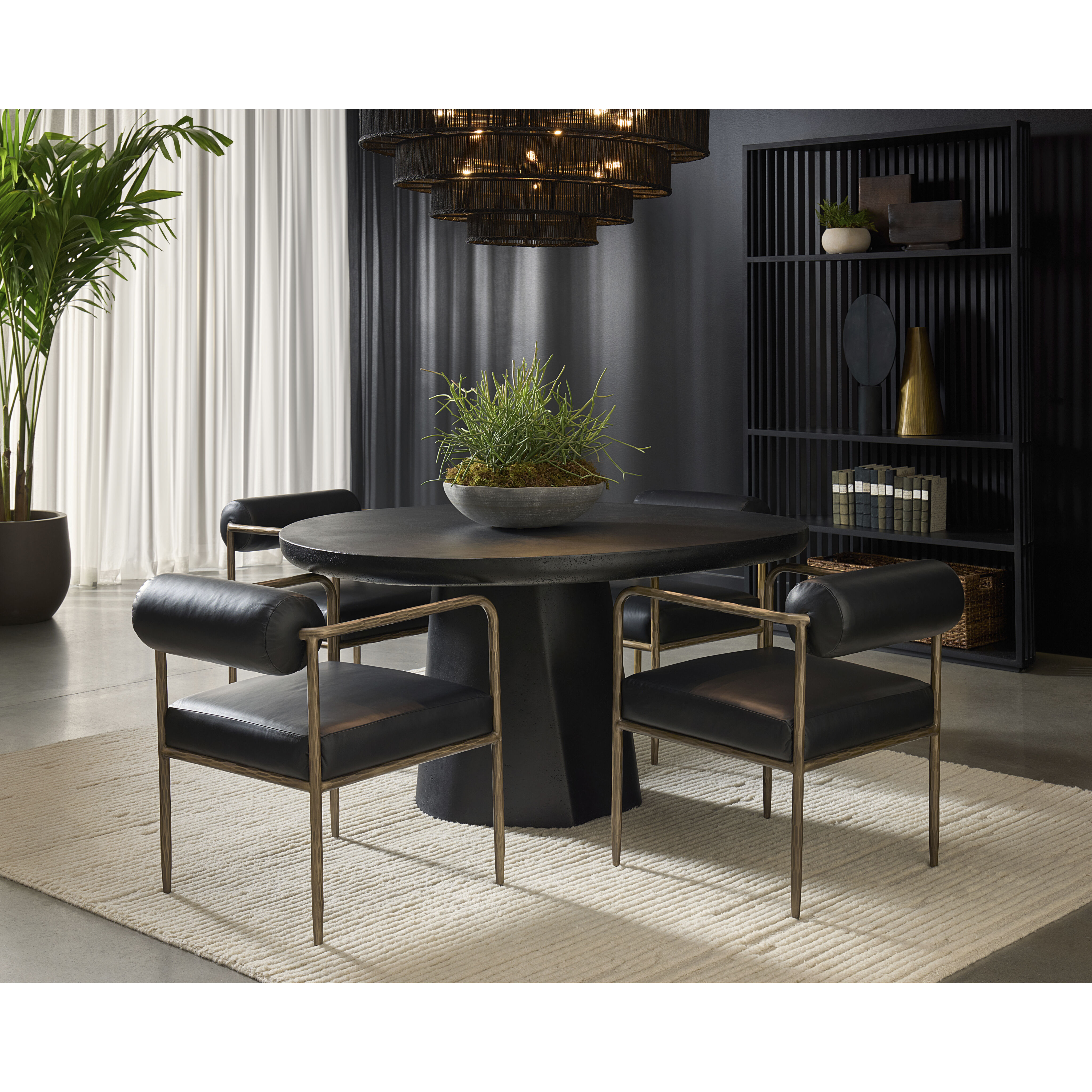 Celica Black Outdoor Dining Table
