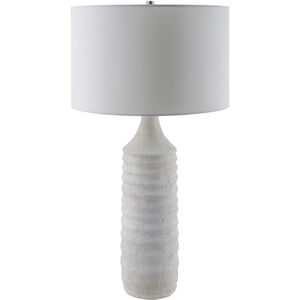 Snowfall 31.25 inch 100 watt White Globe Table Lamp Portable Light