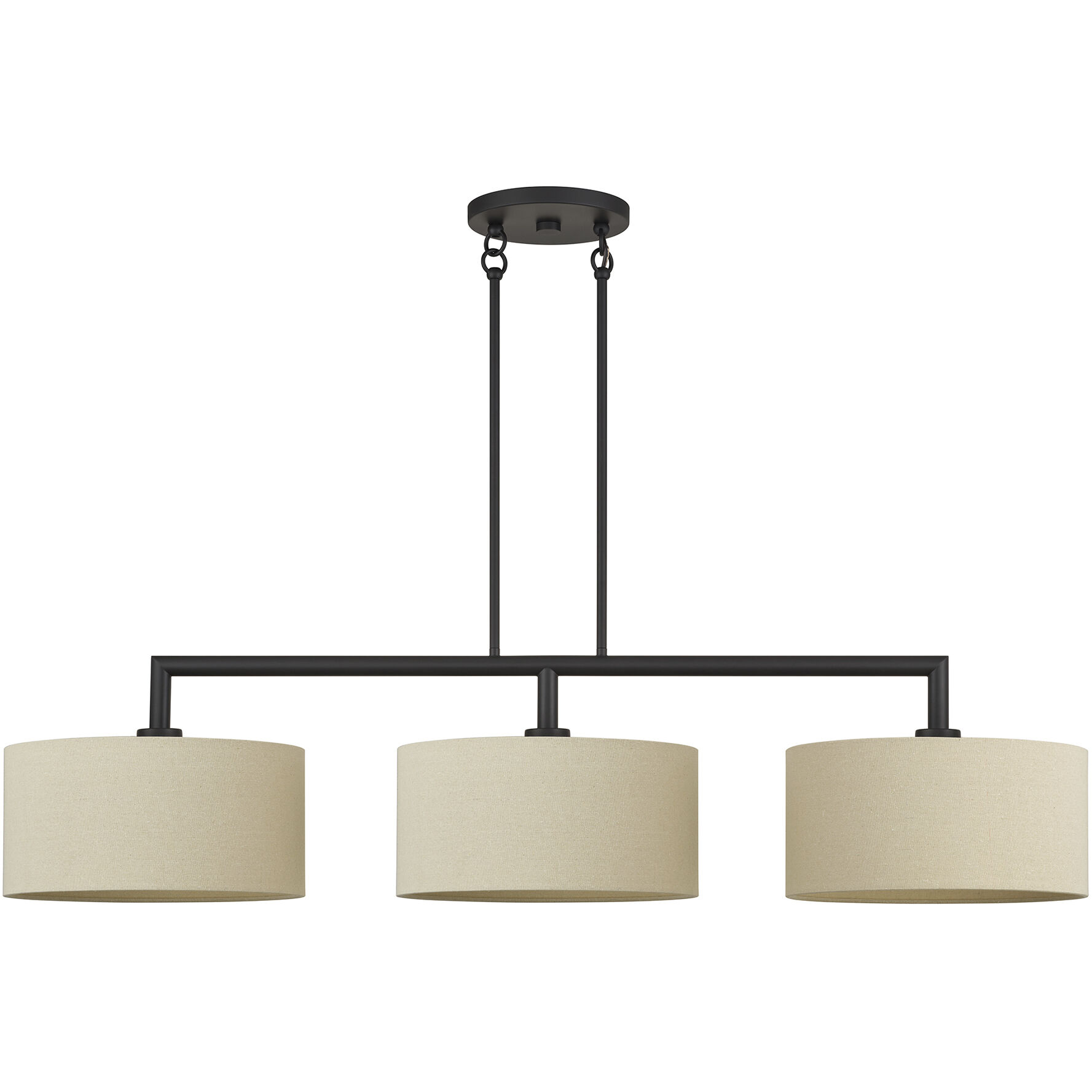 Bellingham 3 Light 51 inch Bronze Linear Chandelier Ceiling Light, Extra Large