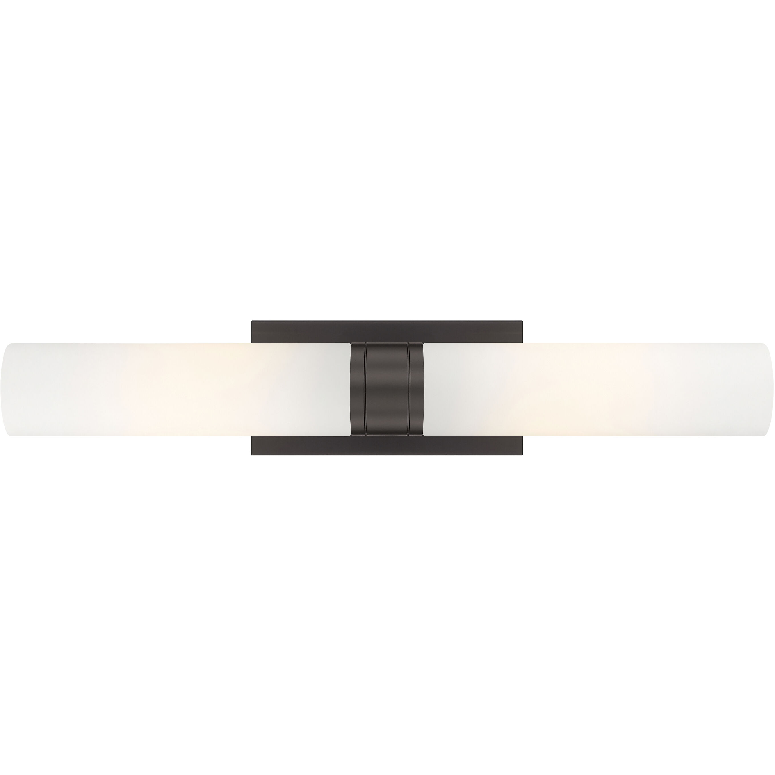 Ballston Urban 2 Light 24 inch Oil Rubbed Bronze Bath Vanity Light Wall Light in Matte White Glass