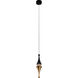 Chess 5 inch Brushed Matte Black / Brushed Champagne Pendant Ceiling Light