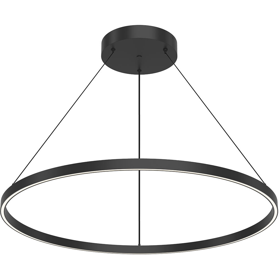 Cerchio LED 35.38 inch Black Pendant Ceiling Light