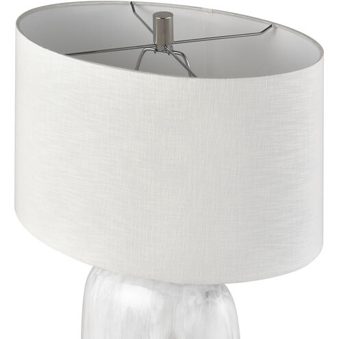 Ruthie 32 inch 150 watt White Glazed and Cream Table Lamp Portable Light