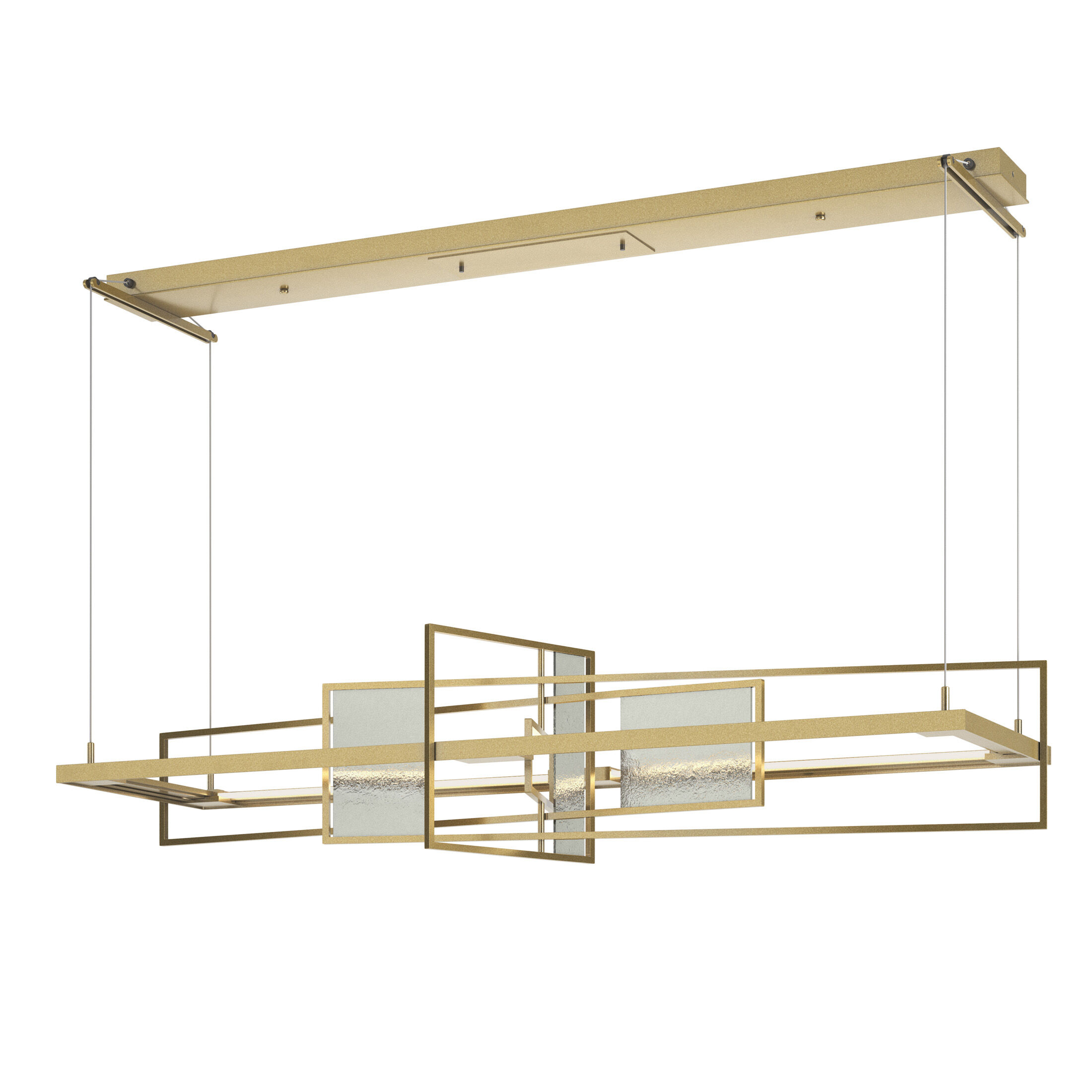 Summer LED 54.2 inch Modern Brass and Sterling Pendant Ceiling Light in Modern Brass/Sterling