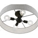 Elmhurst 4 Light 22 inch Black Semi-Flush Ceiling Light, Large