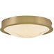 Cava LED 12.75 inch Lacquered Brass Flush Mount Ceiling Light