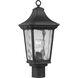 Marquette 1 Light 19 inch Textured Black Outdoor Post Lantern, with DURASHIELD