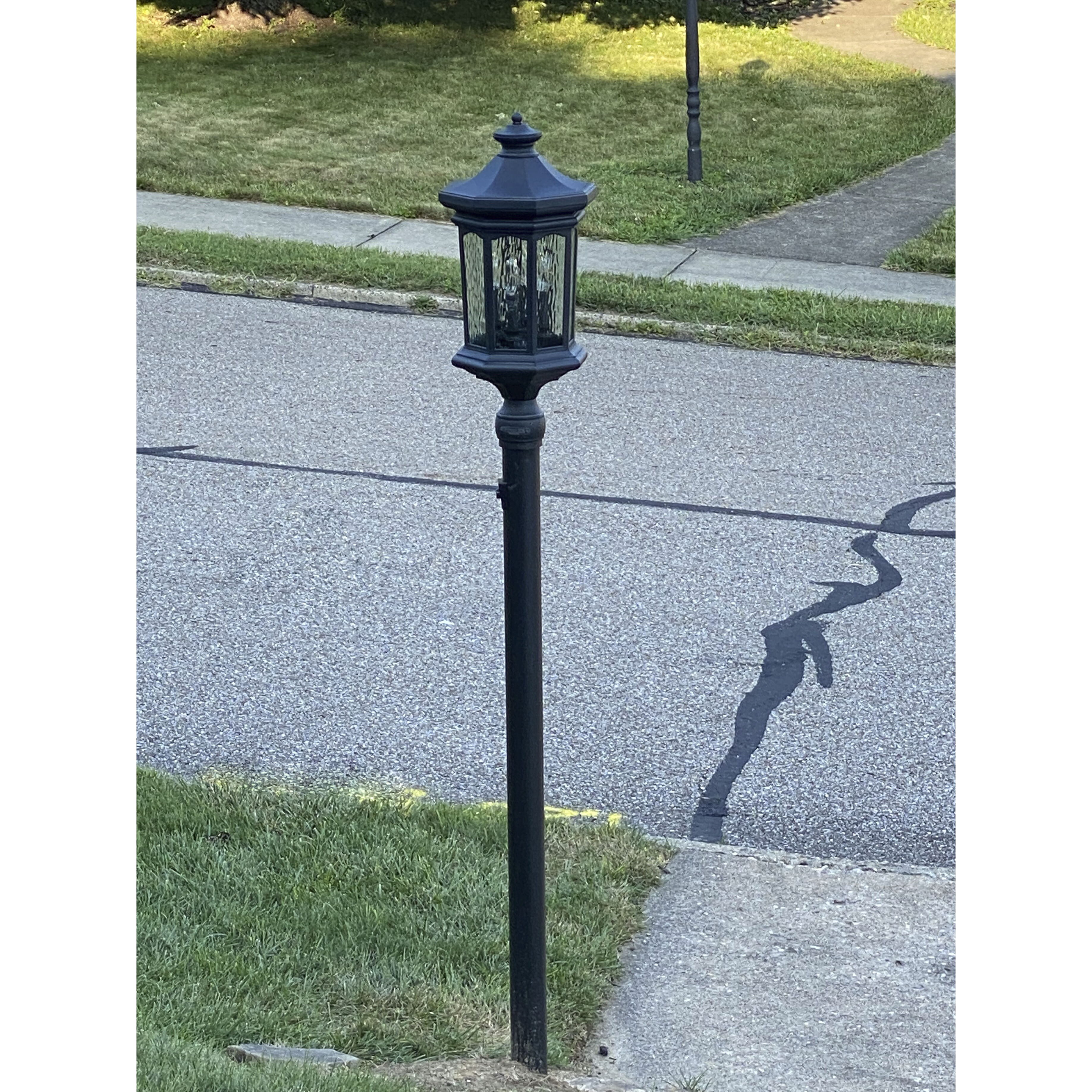 Estate Series Raley LED 26 inch Museum Black Outdoor Post Mount Lantern