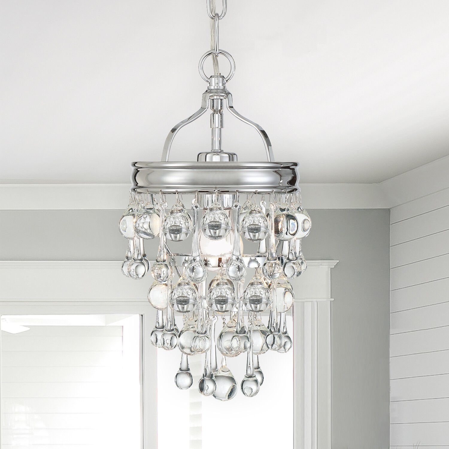 Calypso 1 Light 7.25 inch Polished Chrome Chandelier Ceiling Light