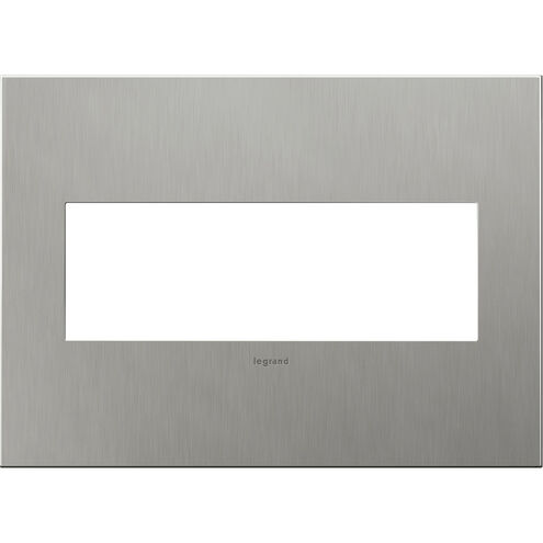 Adorne Brushed Stainless Steel Wall Plate, 3-Gang 