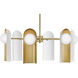 Zuri 6 Light 30 inch Lacquered Brass with Satin Off-White Chandelier Ceiling Light in Lacquered Brass and Satin Off-White