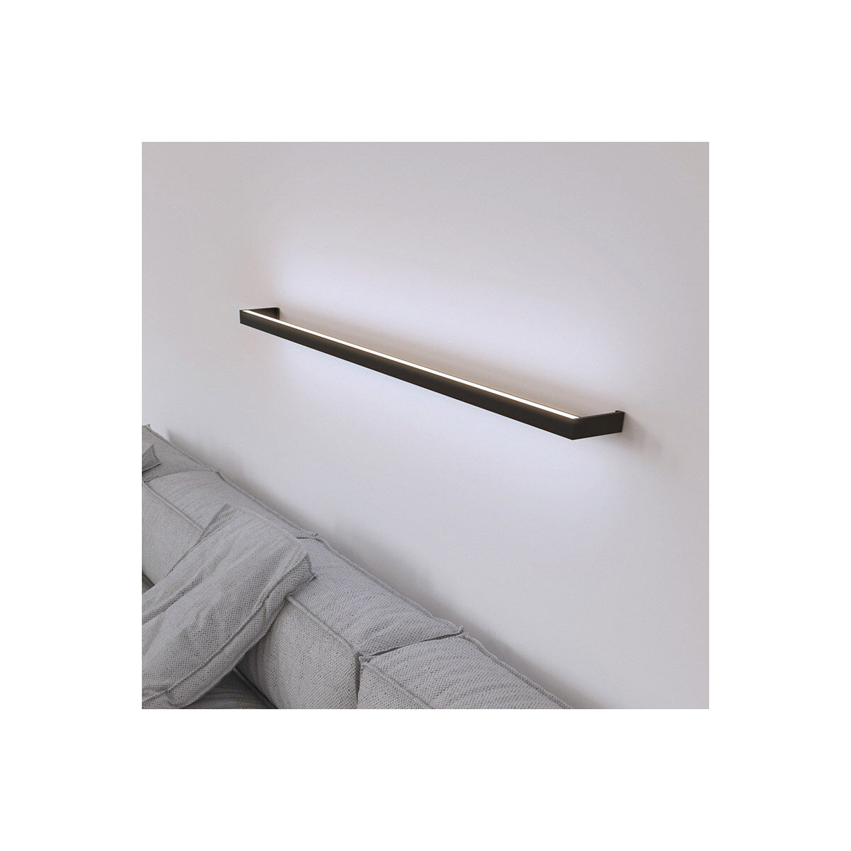 Thin-Line LED 48 inch Satin Black Wall Light