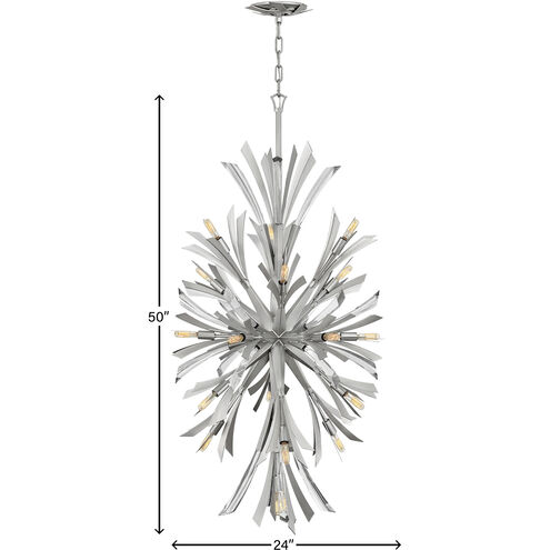 Vida LED 24 inch Glacial Chandelier Ceiling Light, Orb