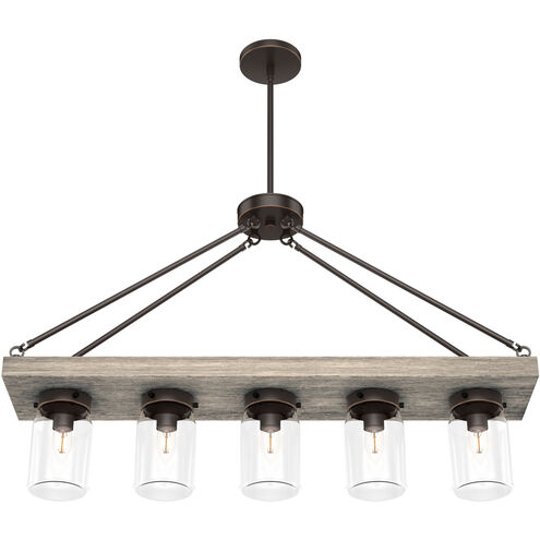 Devon Park 5 Light Onyx Bengal Linear Chandelier Ceiling Light