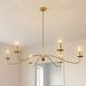 Stella 6 Light 62 inch Natural Brass Chandelier Ceiling Light