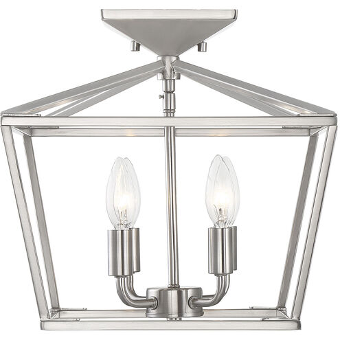 Townsend 4 Light 13 inch Satin Nickel Semi-Flush Ceiling Light, Essentials