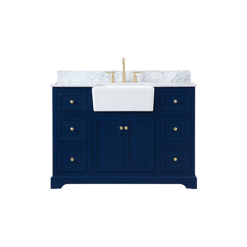 Franklin 48 X 22 X 35 inch Blue Bathroom Vanity Cabinet