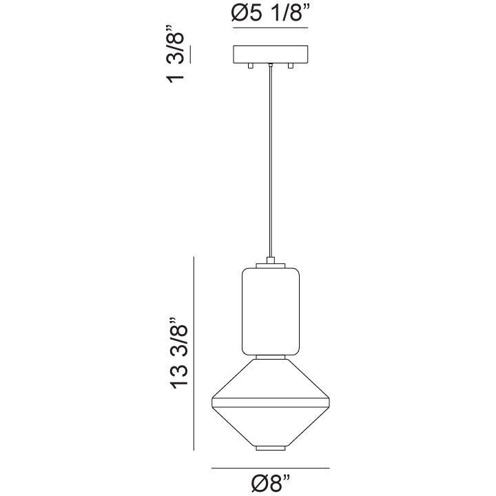 Dango LED 8 inch Oxidized Gold Pendant Ceiling Light