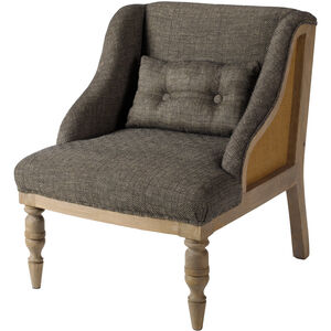 Exeter Upholstery: Dark Brown/Light Beige; Base: Brown Accent Chairs