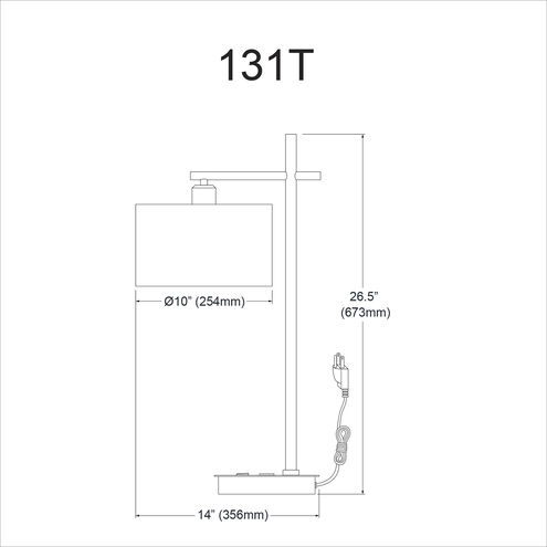 Modern 26.5 inch 100.00 watt Satin Chrome Task Table Lamp Portable Light
