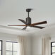 Atlas Patricia-5 52 inch Textured Bronze with Walnut Tone Blades Ceiling Fan, Atlas