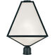 Glacier 3 Light 21 inch Black Charcoal Outdoor Post in White