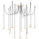Lisa McDennon Nula 12 Light 18.5 inch Shell White with Gold Leaf Indoor Chandelier Ceiling Light